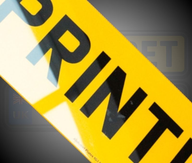 Standard DVLA compliant UK number plates