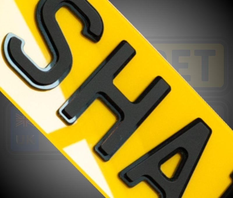 Shadow style custom UK number plates road legal