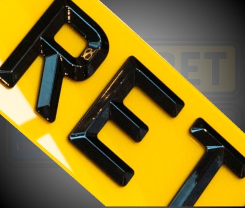 Retro style UK number plates for classic vehicles