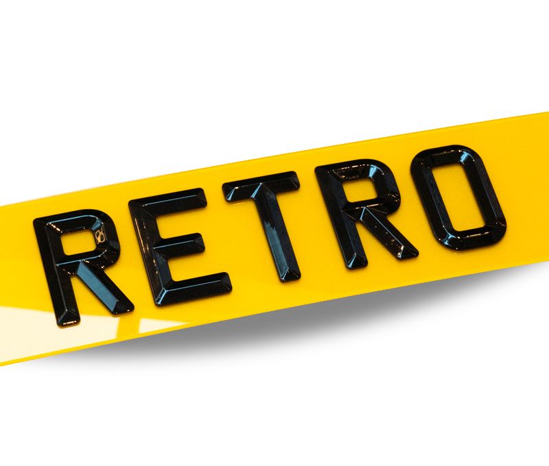 Retro personalised number plate London