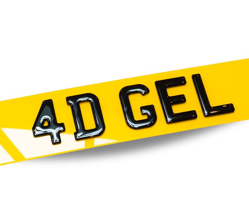 4D gel number plate DVLA Legal