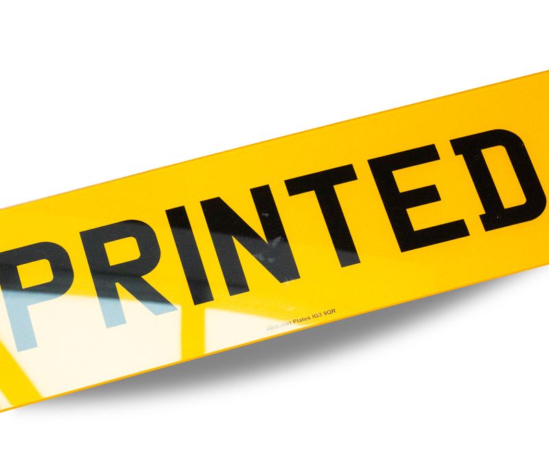 Standard printed DVLA compliant UK number plates