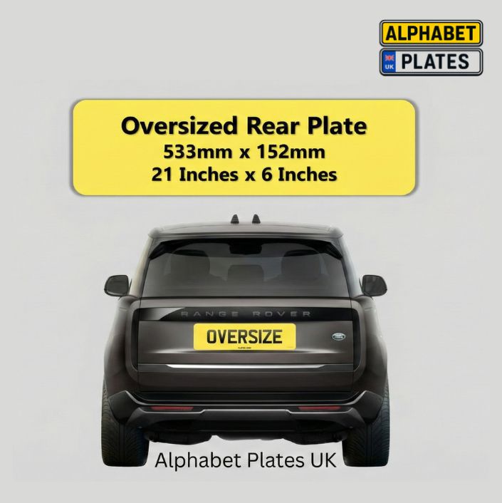 Place holder image for technical specifications of oversized number plates