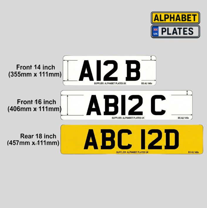 Place holder image for technical specifications of short number plates