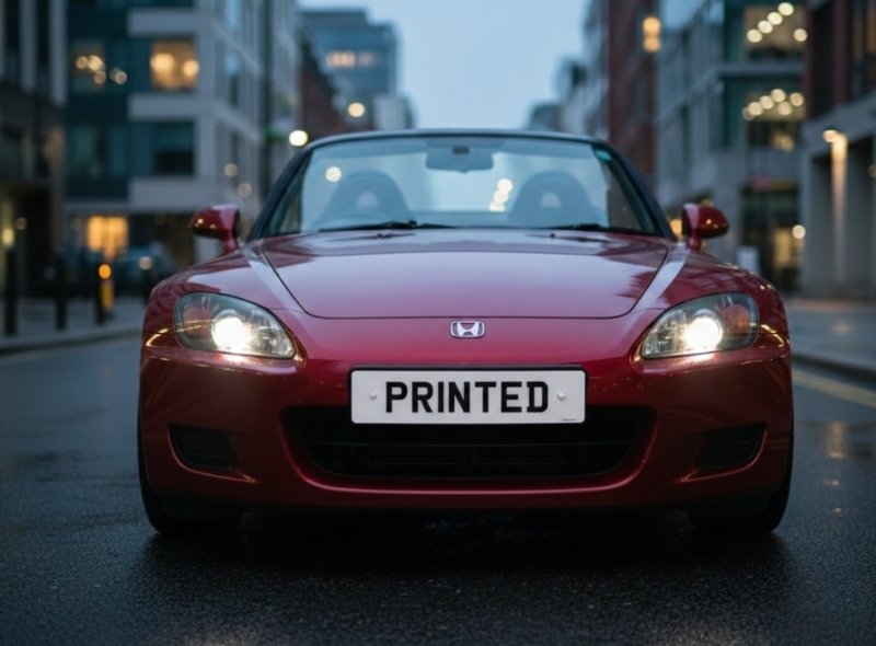2D Printed Number Plate On car