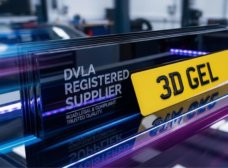 3D gel plate is DVLA approved reg plate