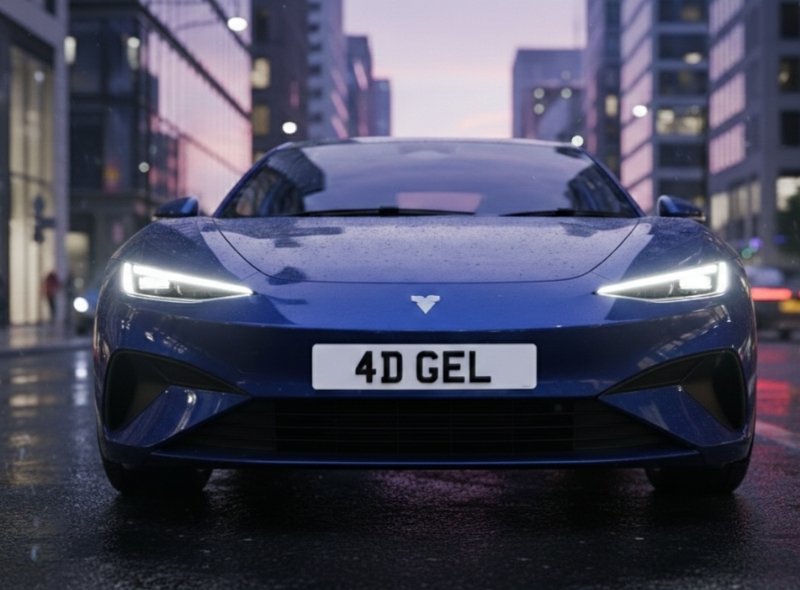 4d gel number plate on car