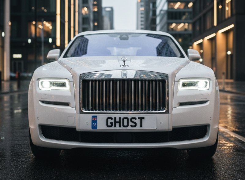 Ghost number plate on the car
