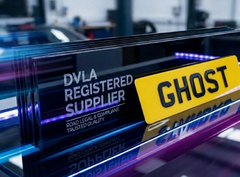Ghost number plate showing DVLA legality
