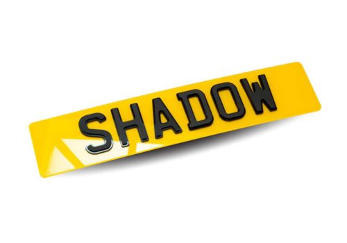 Shadow Number Plate - Double Layer 4D Acrylic, Stepped Black Characters, Road Legal UK Plate