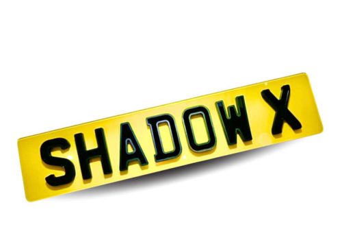 4D Shadow X Number Plate - Premium UK Car Plate with Shadow Effect