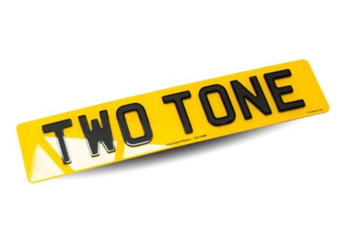 Two Tone Number Plate - Premium UK Car Plate with Contrasting Edge