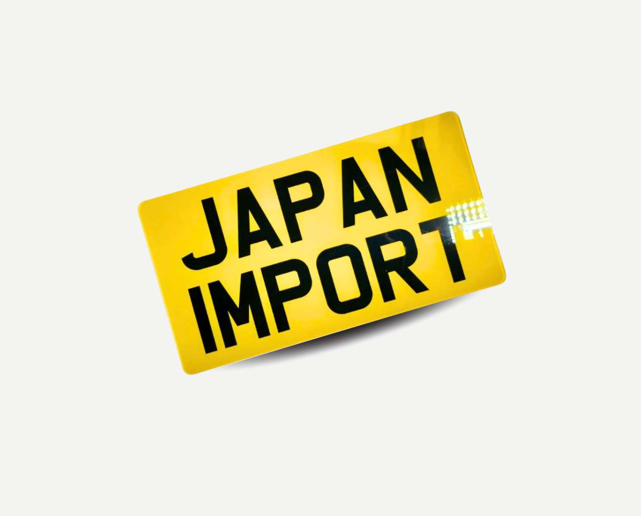 Japanese import vehicle number plate size format