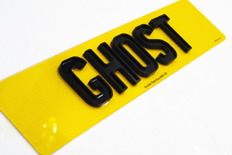 4D ghost number plate 8mm premium depth finish