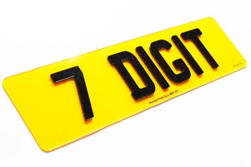 Short 18 inch number plate for import vehicles
