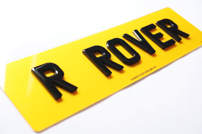 Range Rover style number plate sizing